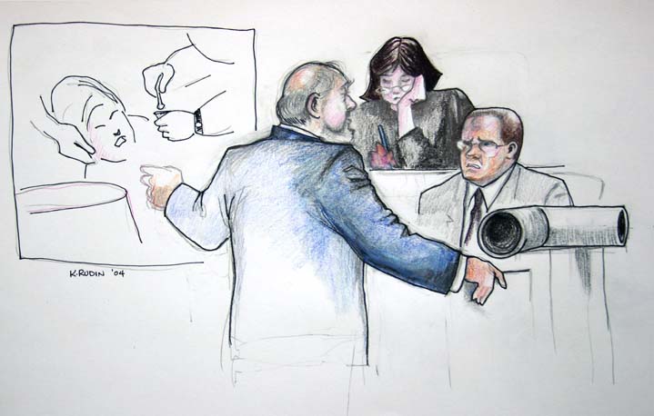 Attorney Bob Bloom questions a witness